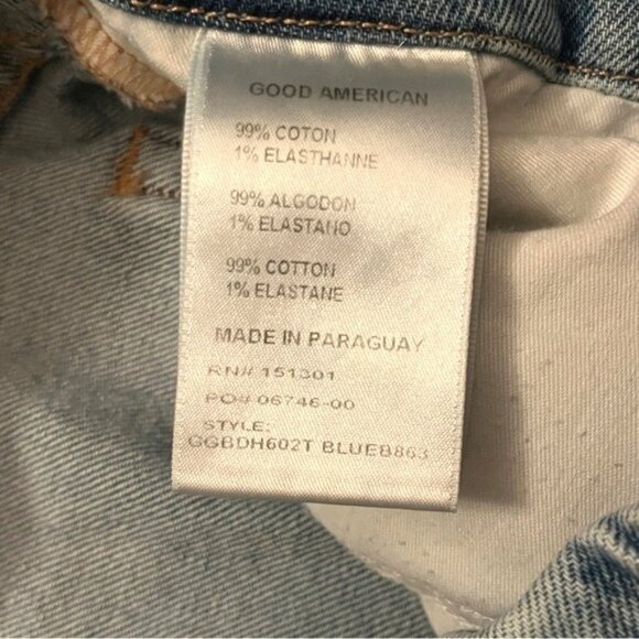 Good American Good Girlfriend Petite Jeans Straight Fit Size 8/29 Blue Denim - Picture 4 of 8